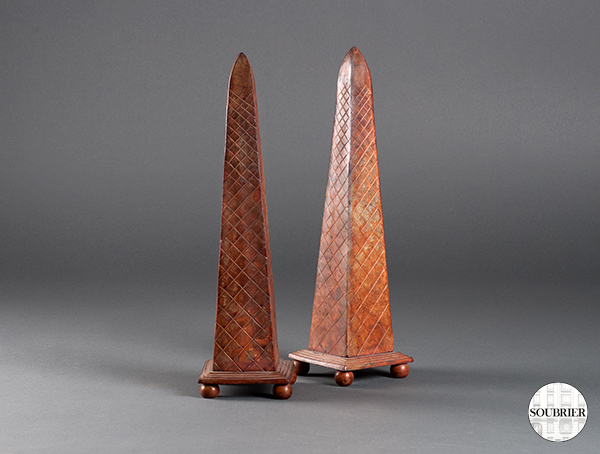 Pair of obelisks