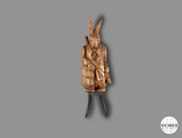 Porte-chapeaux en lapin chasseur