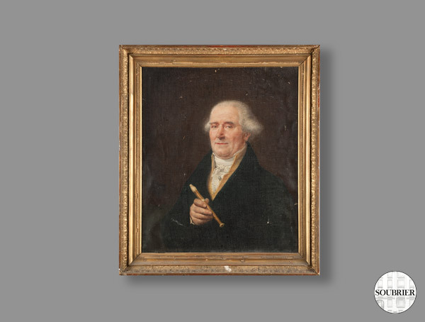 Portrait of a man with pipe