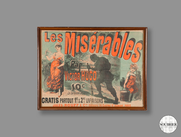 Affiche ancienne Les Misérables