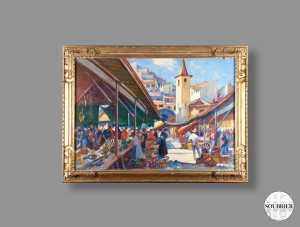 Peinture du marché de Carpentras