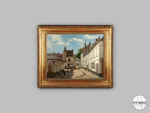 Huile sur toile vue d'Arras