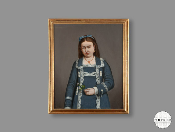 Portrait of a girl in blue