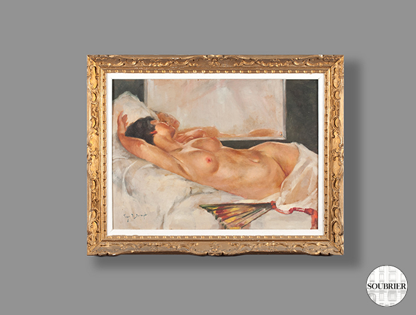 Tableau d'un femme nue assoupi