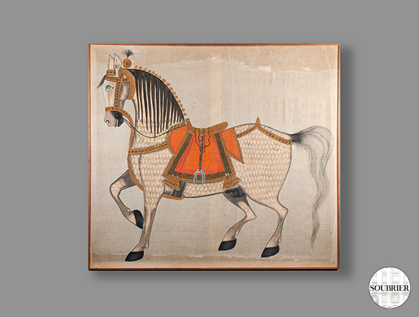 Peinture indienne d'un cheval