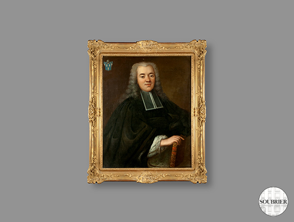 Portrait d'un prêtre âgé XVIIIe