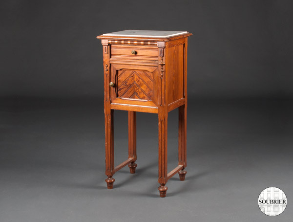 pitch pine bedside table