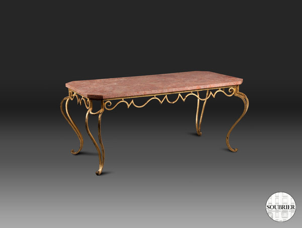 Gilt Wrought iron coffee table