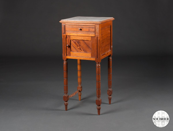 pitch pine bedside table