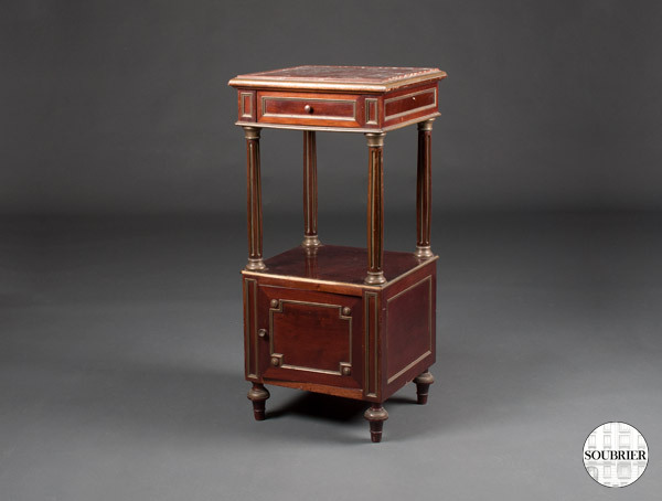 Louis XVI mahogany bedside table