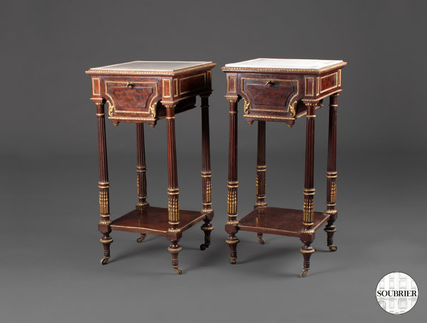 Louis XVI mahogany bedside tables