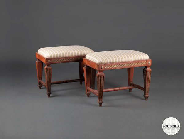 Pair of Louis XVI stools