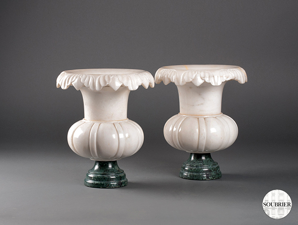 Medici vases white marble