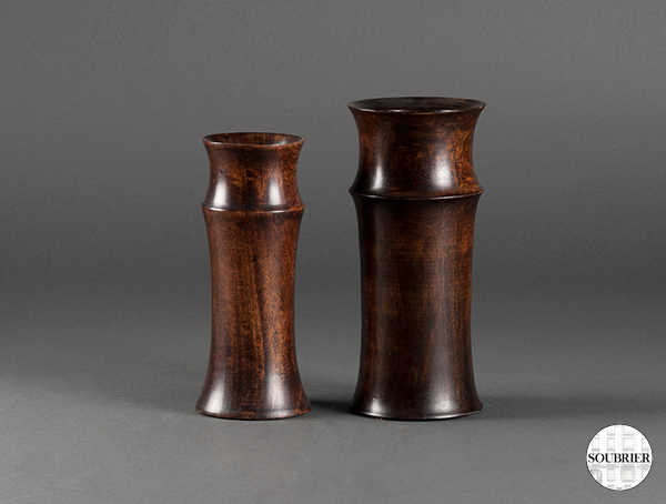 Wooden vases