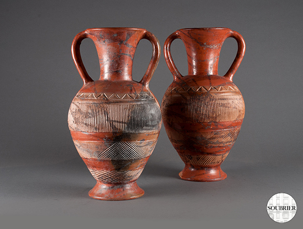 Mexican terracotta vases