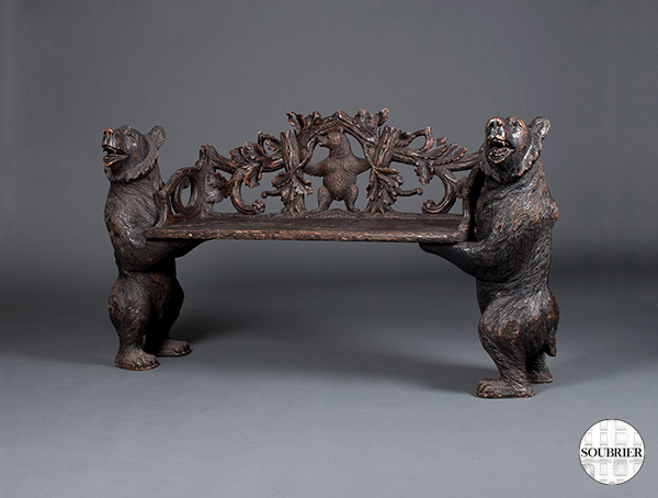 Black Forest bears bench